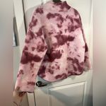 Old Navy Pink Tie Dye Teddy Bear Sherpa Cozy Pullover Zippered Collar Size XL Photo 6