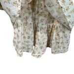 American Eagle Small Romper Off-Shoulder Ruffled Floral Smocked Balloon Sleeves Photo 5