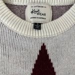 Cotton On Cream and Burgundy Knit Sweater with Star design Photo 4
