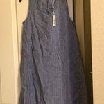 Max Studio Denim/Chambray and white stripe dress Photo 0