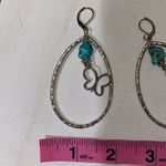Sterling Silver, Turquoise Dangling Butterfly Drop Earrings Silver Photo 3