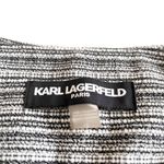 Karl Lagerfeld  Black White Tweed 3/4 Sleeve Button Front Jacket Women’s Size 10 Photo 4