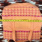 Colorful Vibrant Orange Pink Quilted Paisley Hand Bag Purse Hobo Tote Laptop Computer Bag No Closure #Cottagecore #Boho #farmcore #indie #hipster hippie Measurement in pics Photo 2