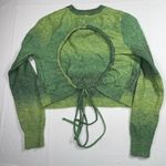 Cotton On Cotton‎ on green open backed sweater Jumper W Drawstring slightly cropped Size L Photo 0