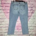 joe's jeans LARA CYBELE STRAIGHT RAW ANKLE LIGHT ACID WASH JEANS 31 Photo 1