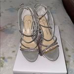Jessica Simpson JS- JAEYA Platinum Shimmer Strappy Heels Photo 6