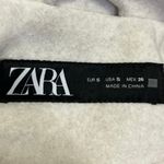 ZARA  Women's Ivory White Snap Button Down Collar Duster Pea Coat Jacket Size S Photo 2