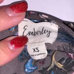 Anthropologie Emberley grey floral button top short sleeve maxi dress Photo 8