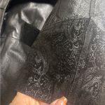 wilson's leather Vintage  80’s Black Paisley Trench Coat Size Medium Thinsulate Photo 6