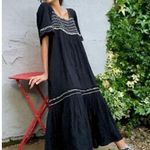 Free People  I'm The One Maxi Dress Black Small NWT Witchy Bohemian Gypsy Gauze Photo 2