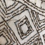 Alice + Olivia  Beaded Shawl Kimono Shrug Size M Silk Champagne Evening Black Tie Photo 7