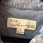 Vintage Havana Womens Chambray Top Button Down Distressed Oversized Blue S Photo 3