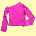Solace London Magenta One-Shoulder Knit Top Size 10 Photo 7