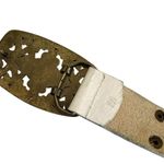 Vintage Studded White Leather Brass Studded Belt Brass
Buckle Rockabilly, Sz M Photo 9