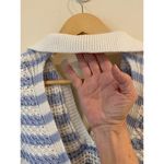 Anthropologie Maeve Knit Open Back Top Blue and White Stripe Sz XXS Photo 5