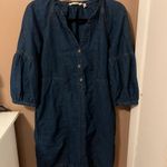 Soft Surroundings Denim Julieta Chambray Mini Dress Photo 0