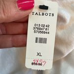 Talbots NEW White Linen Blend Beaded V-Neck Top Shirt Size XL Photo 3