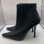 Vintage Leather Black Ankle Boots By Bakers 10B Designer Zipper Boots Y2K 90s Size 10 Photo 0