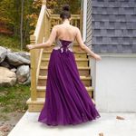 Fiesta Fashion Purple and Gold Corset Prom Dress Photo 2