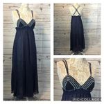 Boutique Navy crocheted beach maxi dress Zach Photo 1