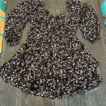 French Kiss Floral Print Mini Dress Ruffled Hem Long Sleeve Women's Size 3X Photo 6