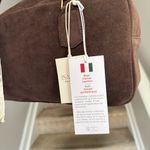 Isadora Brown Suede Handbag with Scarf Accent Photo 2