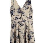 Ali & Jay Pink Blue Floral Satin V Neck A Line Dress Cutout Waist Womens Medium Photo 0