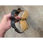 Eric Michael  Black Metallic Wedge Sandals Shoes Euro 36 - US 6/6.5 Photo 4