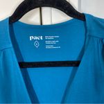 Pact  Organic Cotton Tie Wrap Dress Teal Sustainable Size small minimalist‎ basic Photo 2