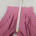 MISA Los Angeles  Matos Pink Plaid Wide Leg Cropped Pleated Front Culotte Pant Photo 13