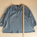 J Jill Denim Womens Tencel Lyocell Button Up Top Sz L Blue Flowy Lightweight Size L Photo 8