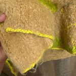 Free People Sunshine To Follow Lemon Sugar Fuzzy Argyle Sweater Small Photo 5