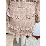 Lulus Lulu’s Kiss Me Goodnight Tan Polka Dot Ruffled Long Sleeve Mini Dress Photo 11