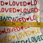 Hanna Andersson Multicolor 'Loved' Pajama Set Top Small Bottoms XS EUC Red Photo 4