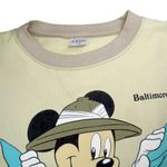 Disney RARE Vintage 1980s Quitman USA Mickey Mouse Tan Graphic Crewneck Pullover Medium Photo 3