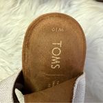 Toms Majorca Cutout Sandals – Natural Canvas Block Heel Size 10 Photo 1