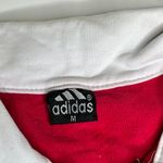 Adidas Vintage  Short Sleeve Pink Quarter Zip Shirt M Photo 3