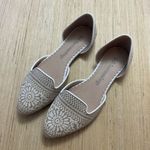 Soft Surroundings Amelia D’orsay Cream Shoes Flats Size 7.5 Small Flaw Photo 0