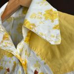 Handmade Vintage Yellow Floral Western Style Button Down Shirt | Small Photo 3