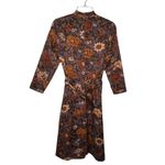 Vintage Trends by Jerrie Lurie Floral Dress‎ with Belt Brown Photo 4
