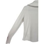Ralph Lauren Lauren  Women's White Ribbed Full Zip Cowl Neck Sweater Size Large Photo 10