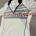 SANSOLEIL Women’s Top golf sports long sleeve White and Navy Size Medium Photo 6
