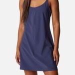 Columbia New M Pleasant Creek Tennis Dress Built In Bra Shorts Dark Blue Medium Photo 0