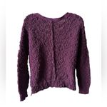 Free People  Chunky Knit Eggplant Sweater Size XS Photo 4