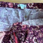 Sundance  Kalini Floral Drawstring Burgundy Shorts Womens Size PL Petite Large Photo 7