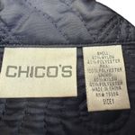 Chico's Chico’s Quilted Zip Front Jacket Women’s  S / 1 Blue Lightweight Coat Textured Photo 1