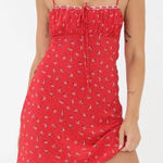 NWT Rumored Red Floral A Line Cami Mini Dress Suncoast Square Neck Peasant M Size M Photo 0