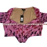 AFRM Women’s Star Grecian Pink Long Sleeve Cropped Corset Top Size Large NWT Photo 6