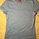 Anne Klein Vintage 90s Studded  Baby Blue Baby Tee Photo 0