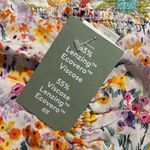 H&M  small short fitted blouse low-cut v-neck short puff sleeves elastic at cuffs Photo 6